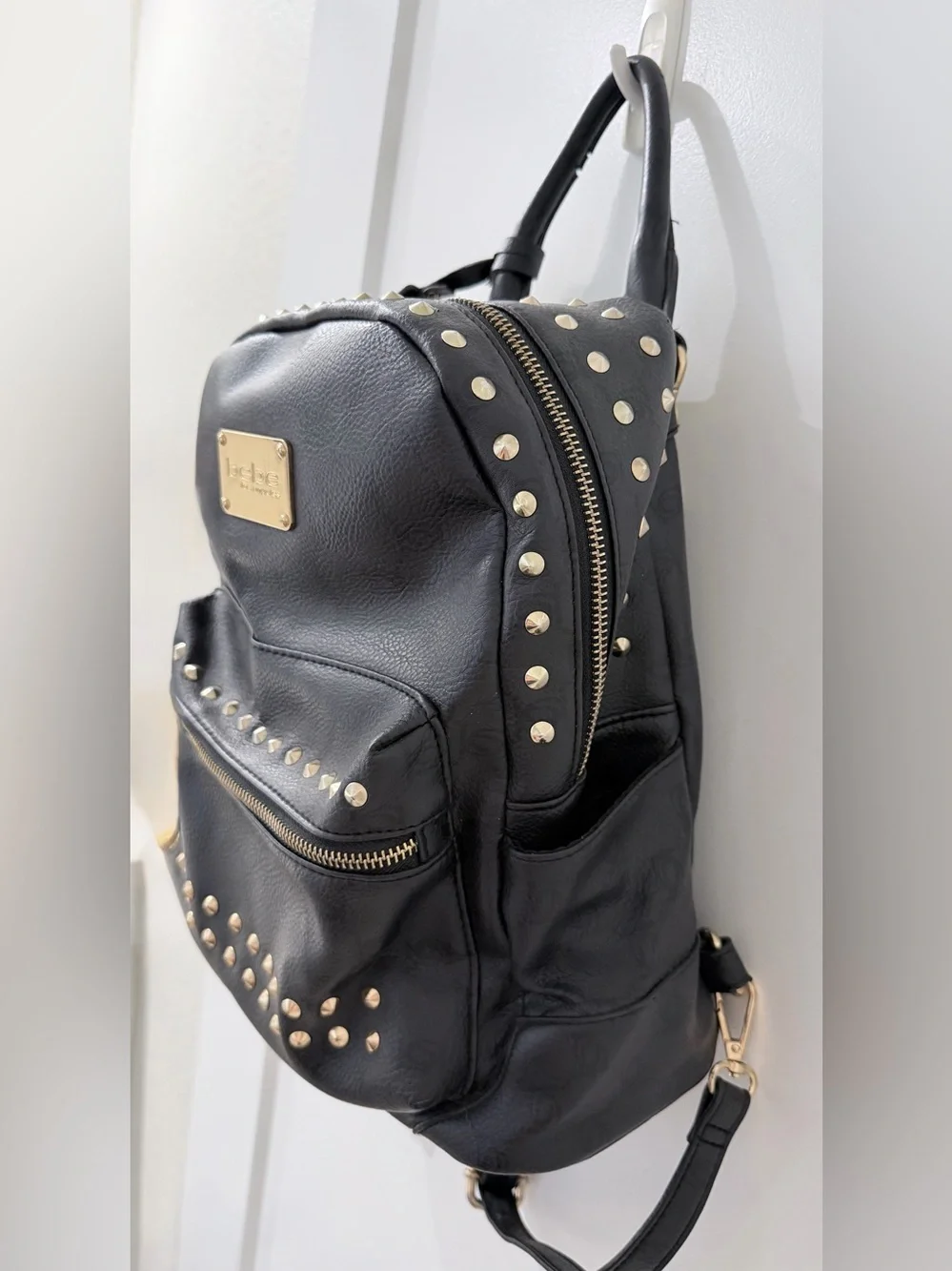 bebe Studded Mini Backpack Purse